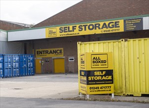 AllBoxed self storage company, Porte Marsh Industrial Estate, Calne, Wiltshire, England, UK