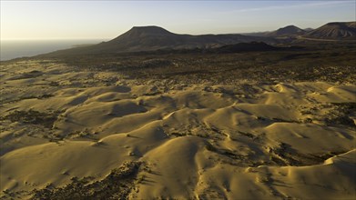 Sand dunes near Corralejo, shifting sand dunes, Fuerteventura, Canary Islands, Spain, Europe