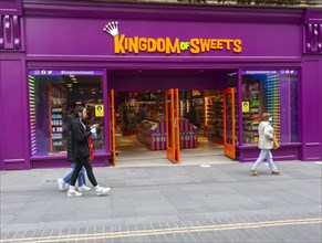 Kingdom of Sweets shop store, Stall Street, Bath, Somerset, England, UK
