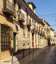 Calle Seminario historic street and buildings in centre of Siguenza, Guadalajara province, Spain,