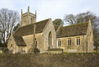 Historic village parish church of All Saints, Lydiard Millicent, Wiltshire, England, UK