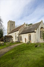 Historic village parish church at Bedingfield, Suffolk, England, UK
