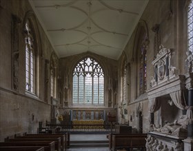 Interior of the priory church at Edington, Wiltshire, England, UK