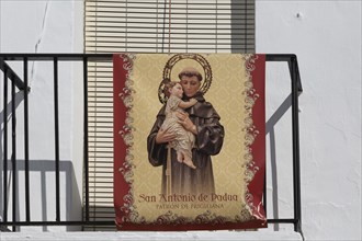 San Antonio de Padua, Saint Anthony, patron saint of Frigiliana, Axarquia, Andalusia, Spain, Europe