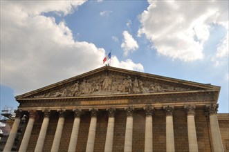Facade de l'Assemblee Nationale a Paris