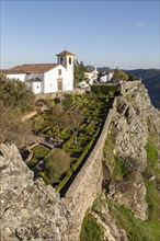 Formal garden historic castle medieval village of Marvao, Portalegre district, Alto Alentejo,