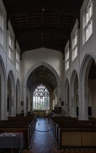 Interior of village pasruich church of Saint Mary the Virgin, Cavendish, Suffolk, England, UK