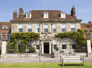 Eighteenth century Georgian architecture of Mompesson House, Cathedral Close, Salisbury, Wiltshire,