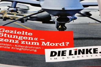 Symbolic image Die Linke: Brochure on the topic of warfare with drones