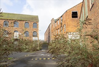 Derelict industrial buildings Innox Mills former Bowyers Works, Trowbridge, Wiltshire, England, UK