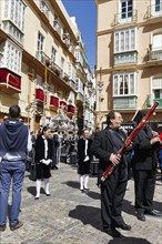 Semana Santa, procession, tourists, festivities in Cadiz, Spain, Europe