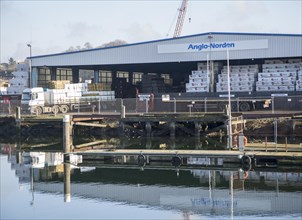 Anglo-Norden timber warehouse Ipswich Wet Dock waterside redevelopment, Ipswich, Suffolk, England,