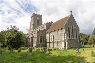 Village parish church of All Saints, Lawshall, Suffolk, England, UK