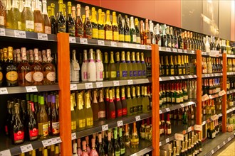 February 2024: Alcohol shelf in the supermarket