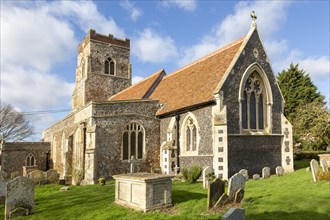 Village parish church Harkstead, Suffolk, England, UK