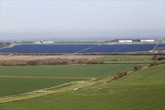 Wroughton airfield solar park renewable energy production solar farm, Wroughton, Wiltshire,
