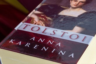 Close-up of the novel Anna Karanina by Lev Tolstoy