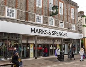 Marks and Spencer department store in Newbury, Berkshire, England, UK
