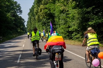 Ramstein 2022 peace camp bicycle demonstration: A bicycle demonstration was held on Sunday under