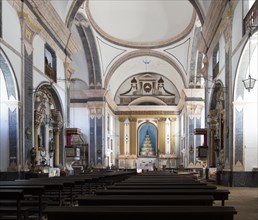 Interior of historic Roman Catholic church Igreja de Santa Maria da Devesa, Castelo de Vide, Alto