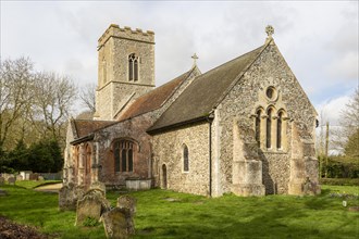 Historic village parish church at Kenton, Suffolk, England, UK