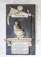 Memorial monument by John Flaxman inside Tattingstone church, Suffolk, England, UK