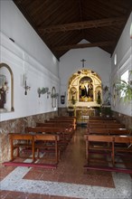 Historic church of San Sebastian in village of Mijas, Malaga province, Andalusia, Spain, Europe