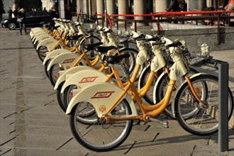 BikeMI, bike hire, Milan, Milano, Lombardy, Italy, Europe