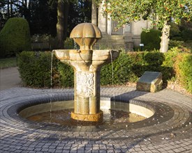 Czechoslovak memorial fountain, Jephson Gardens park, Royal Leamington Spa, Warwickshire, England,