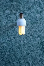 Warm light of a luminous energy-saving lamp