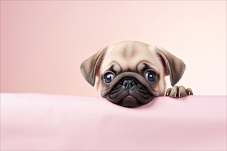 Cute pug dog puppy. KI generiert, generiert AI generated