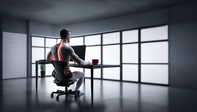 Diseases of the spine when working at a computer, sedentary work, stress on the skeleton and spine,