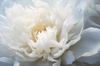 Close up of white peony flower. KI generiert, generiert AI generated