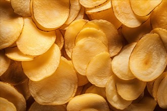 Close up of homemade potatoe chips. KI generiert, generiert AI generated