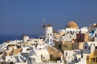 View of Oia, Santorini, Cyclades, Greece, Europe