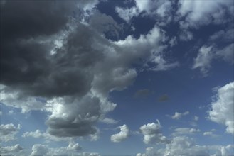 Gathering rain cloud (Nimbostratus), Thuringia, Germany, Europe