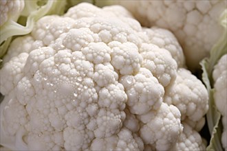Close up of white Cauliflower vegetable. KI generiert, generiert AI generated