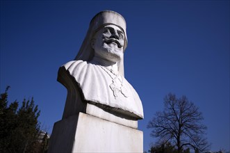 Statue, monument, Greek bishop and revolutionary Germanos Karavangelis, Corfu Park, Thessaloniki,