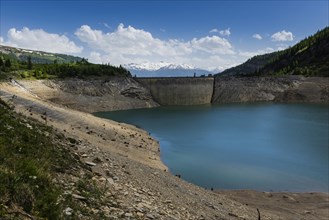Lake Tseusier, Tseuzier, dam, dam wall, reservoir, lake, water, energy, hydropower, Alps, alpine,