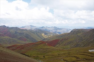 Cordillera de Colores or Rainbow Mountains in Palccoyo, Checacupe district, Canchis province, Cusco