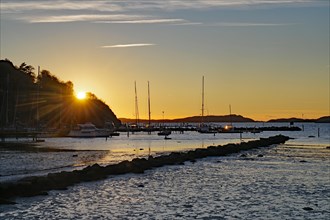 Calm sunset on the island of Tjoern, Swedish west coast, Skaerhamm, Goetlands, Sweden, Europe