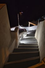 Oia by night, Santorini, Cyclades, Greece, Europe