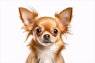Portrait of Chihuahua dog on white background. KI generiert, generiert AI generated
