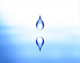 Perfect shape of a falling drop of water