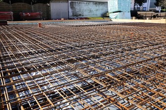 Foundation of a construction site of a residential building