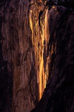 Sunset, Yosemite Firefall, nature, phenomenon, flowing fire, lava, natural phenomenon, waterfall,
