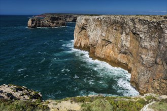 Cabo St. Vincente, surf, rocky coast, cliffs, Atlantic, Atlantic coast, coastal landscape, sea,