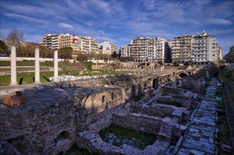 Roman Forum, Roman Agora, archaeological site, Thessaloniki, Macedonia, Greece, Europe