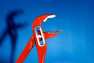 Open red Tongue-and-groove pliers