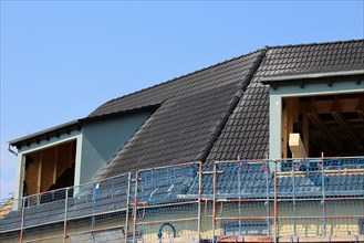 Roof extension on a residential building